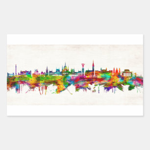 Adesivo Retangular Budapest Hungria Skyline