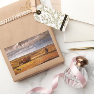 Adesivo Retangular Buffalo Bones Empreendidos por Harvey Thomas Dunn