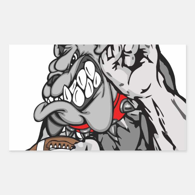 Adesivo Retangular buldogue (Frente)