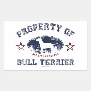 Adesivo Retangular Bull terrier