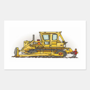 Adesivo Retangular Bulldozer Dozer