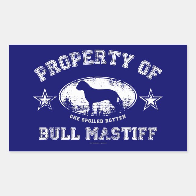 Adesivo Retangular Bullmastiff (Frente)