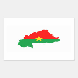 Adesivo Retangular burkina faso country flag