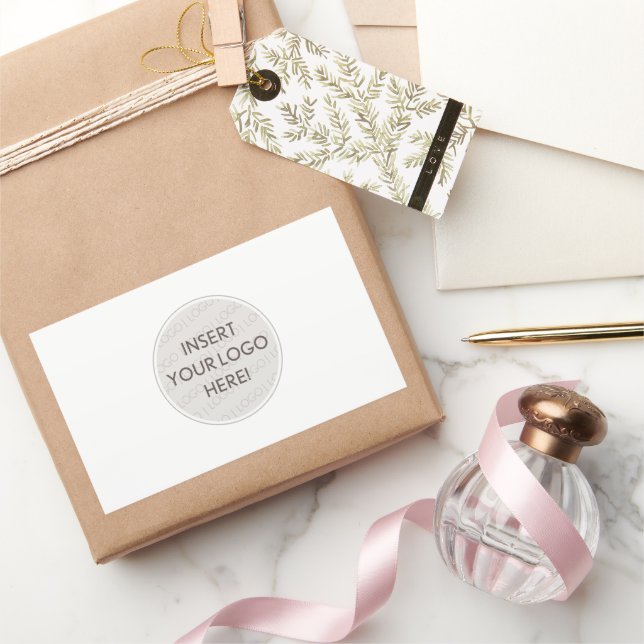 Adesivo Retangular BUSINESS LOGO professional simple modern packaging (Presentear)