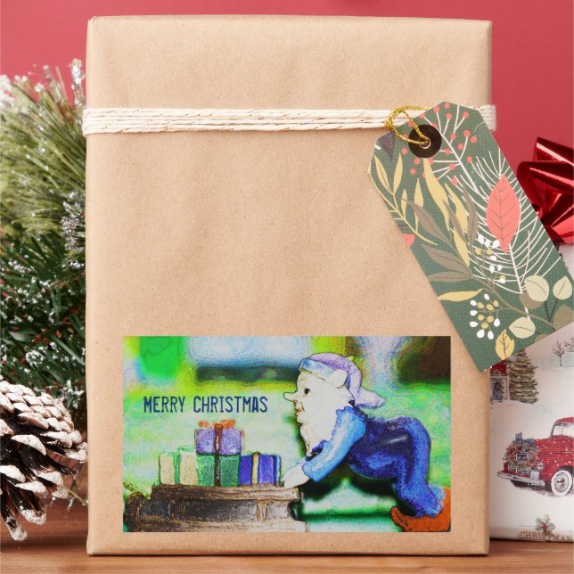 Adesivo Retangular Busy Elf por Shirley Taylor (Feriado)