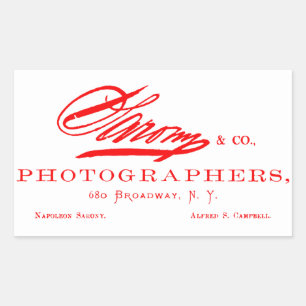Adesivo Retangular C. 1870 Napoleon Sarony, fotógrafo americano