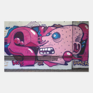 Adesivo Retangular Cabeça Estranha