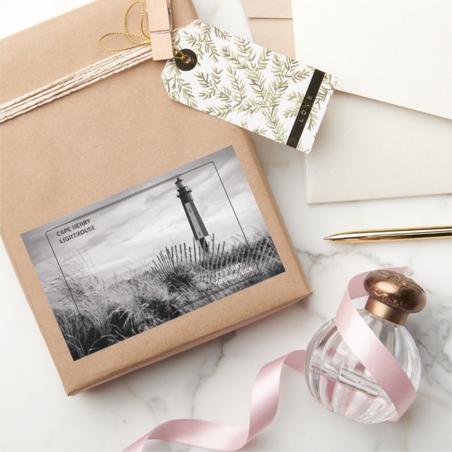 Adesivo Retangular Cabo Henry Lighthouse (Presentear)