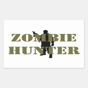 ADESIVO RETANGULAR CAÇADOR DE ZOMBIES