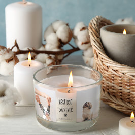 Adesivo Retangular Cachorro do Melhor Pai do Collage Moderno Nunca