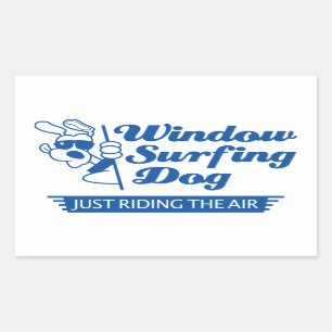 Adesivo Retangular Cachorro Num Carro