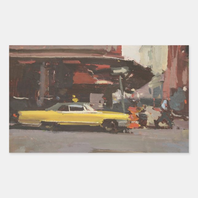 Adesivo Retangular Cadillac amarelo 2012 (Frente)