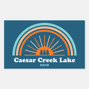 Adesivo Retangular Caesar Creek Lake Ohio Rainbow