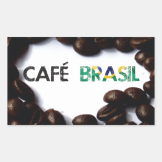 Adesivo Retangular Café Brasil