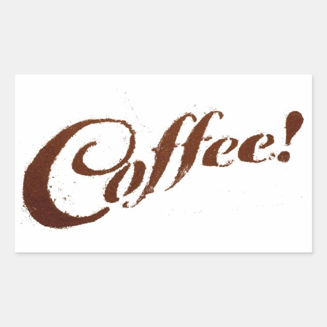 Adesivo Retangular Café Café - Vinheta Retangular (Frente)