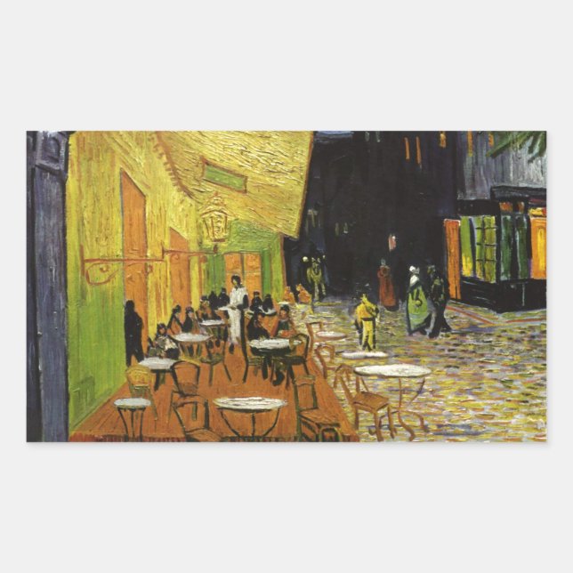 Adesivo Retangular Café da Noite de Van Gogh (Frente)