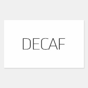 Adesivo Retangular Café Decaf com Folga