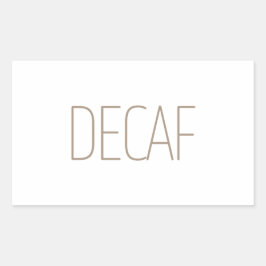 Adesivo Retangular Café Descafeinado Acabamento Marrom