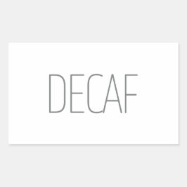 Adesivo Retangular Café Descafeinado Cinza Elegante