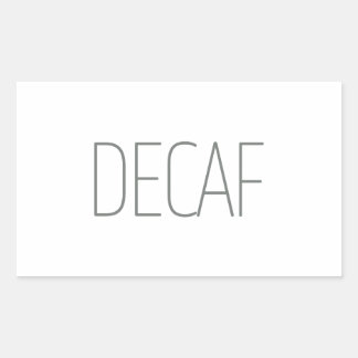 Adesivo Retangular Café Descafeinado Cinza Elegante