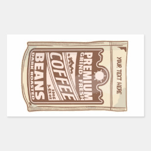 Adesivo Retangular Café Premium comida café Barista