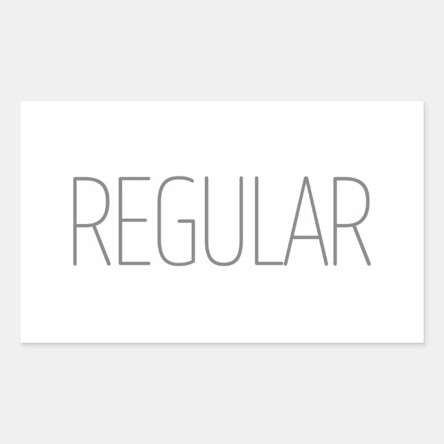 Adesivo Retangular Café Regular Bege Elegante (Frente)