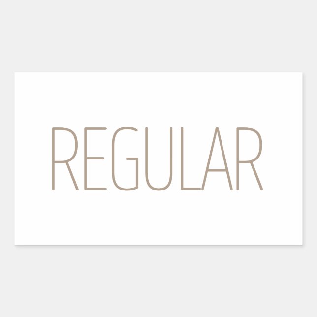 Adesivo Retangular Café Regular Marrom Esbelto (Frente)