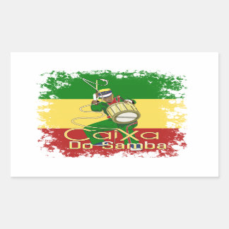 Adesivo Retangular Caixa Batucada Samba