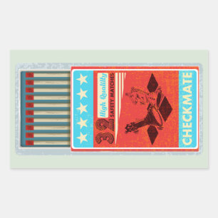 Adesivo Retangular Caixa retrorativa de fósforos de pop