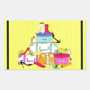 Adesivo Retangular Calçados dos calçados dos calçados & design