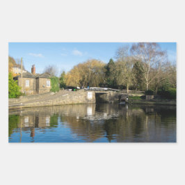 Adesivo Retangular Calder and Hebble Navigation: Salterhebble Locks