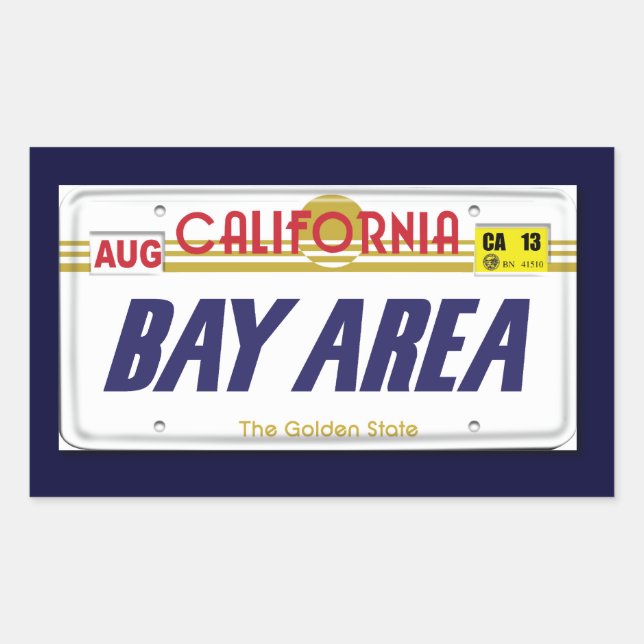 Adesivo Retangular Cali License Plates (Frente)