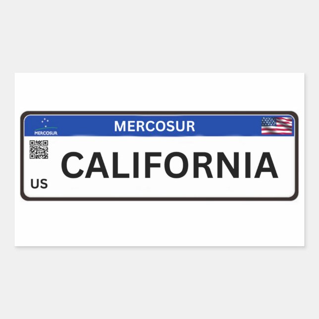 Adesivo Retangular California (Frente)