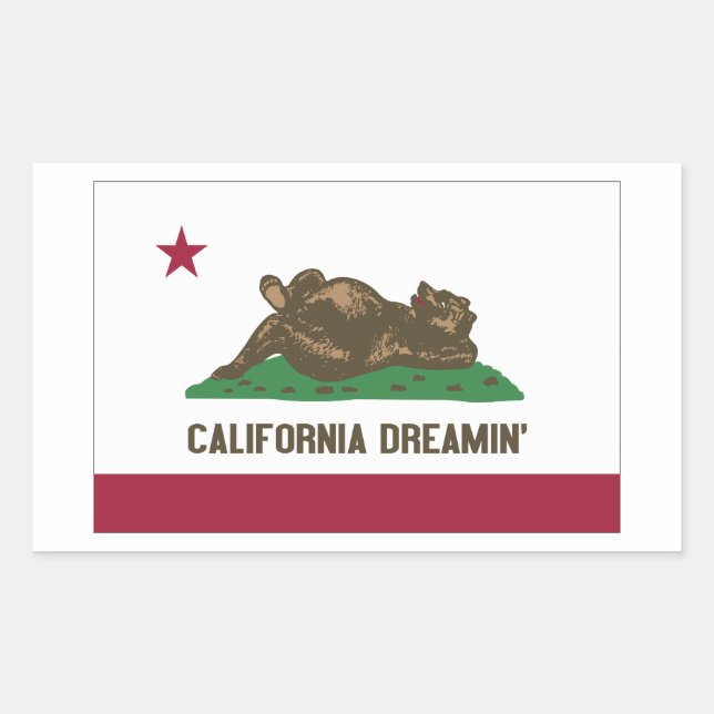 Adesivo Retangular California Dreamin (Frente)
