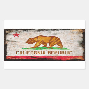 Adesivo Retangular California Republic Sticker