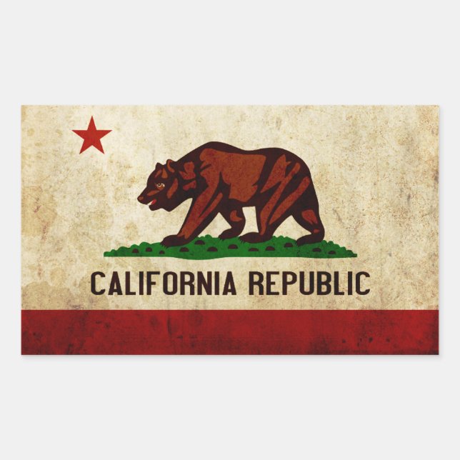 Adesivo Retangular California Sticker (Frente)