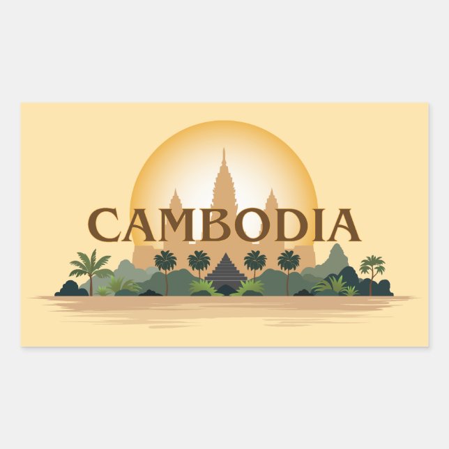 Adesivo Retangular Camboja (Frente)