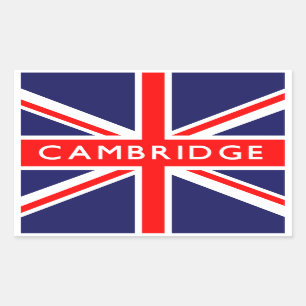 Adesivo Retangular Cambridge: Bandeira Britânica