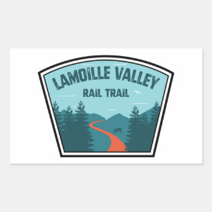 Adesivo Retangular Caminho de ferro do Vale do Lamoille em Vermont
