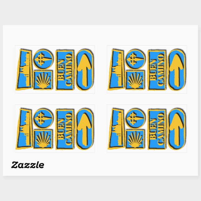 Adesivo Retangular Camino de Santiago (Folha)