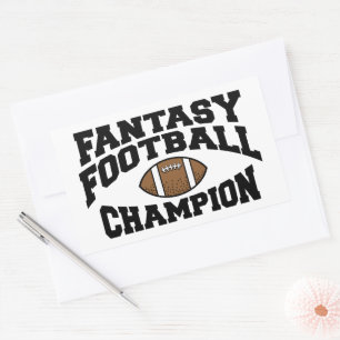 Adesivo Retangular Campeão de Futebol Fantasy