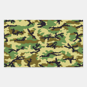 Adesivo Retangular Camuflagem florestal