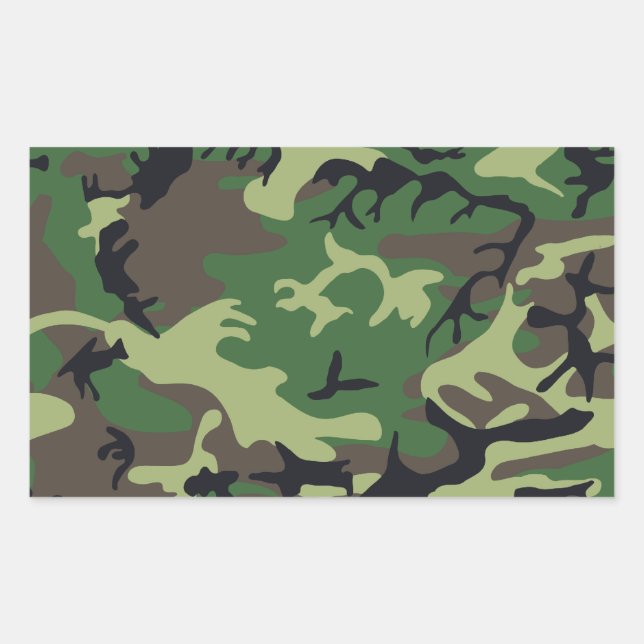Adesivo Retangular Camuflagem Militar (Frente)