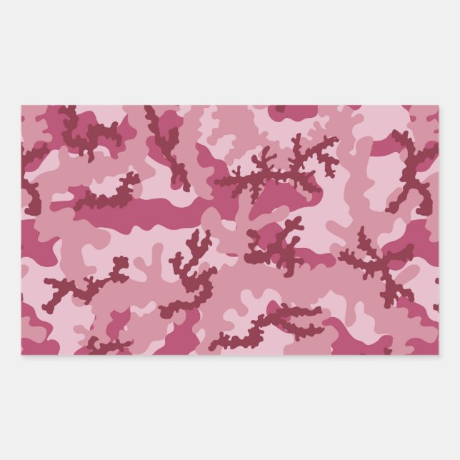 Adesivo Retangular Camuflagem rosa (Frente)