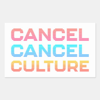 Adesivo Retangular Cancelar Cancelar Cor de Fundo Personalizada do Me