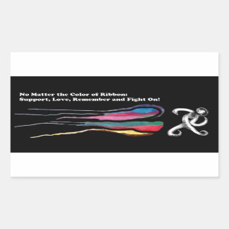 Adesivo Retangular Cancer De Luta: Todas As Fitas Importam