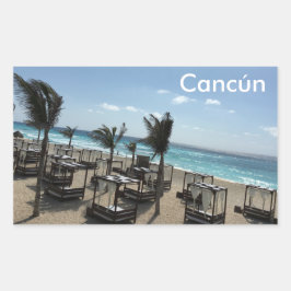 Adesivo Retangular Cancún (México) - Retângulos,  brilhante