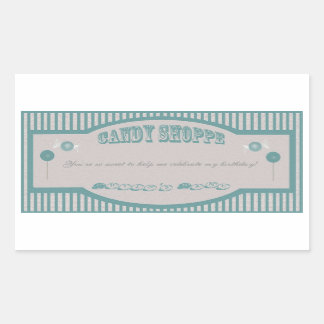 Adesivo Retangular Candy Shoppe Stickers - Teal