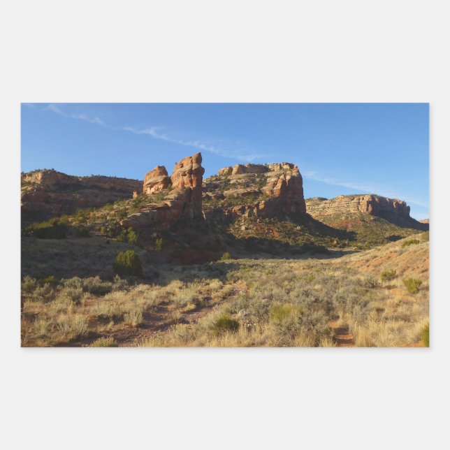 Adesivo Retangular Cânion No Thoroughfare Colorado National Monument (Frente)