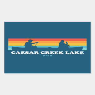 Adesivo Retangular Canoagem de Caesar Creek Lake Ohio